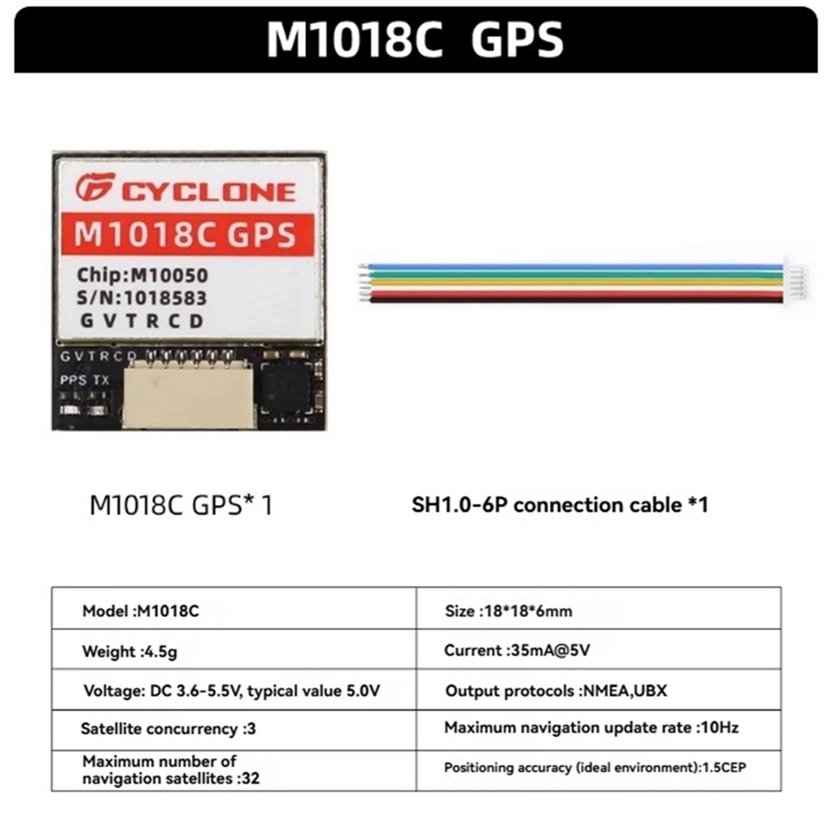 Drone Compass - AAAE M1018C M10 GPS Module Integrated